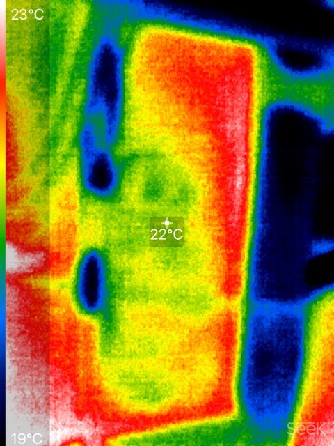 赤外線サーモグラフィの写真