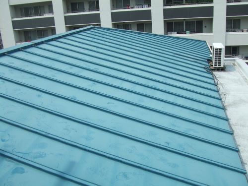大阪市東住吉区・屋根の塗装工事・防水工事が完了しました。画像