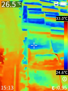 赤外線サーモグラフィの写真・赤外線建物診断