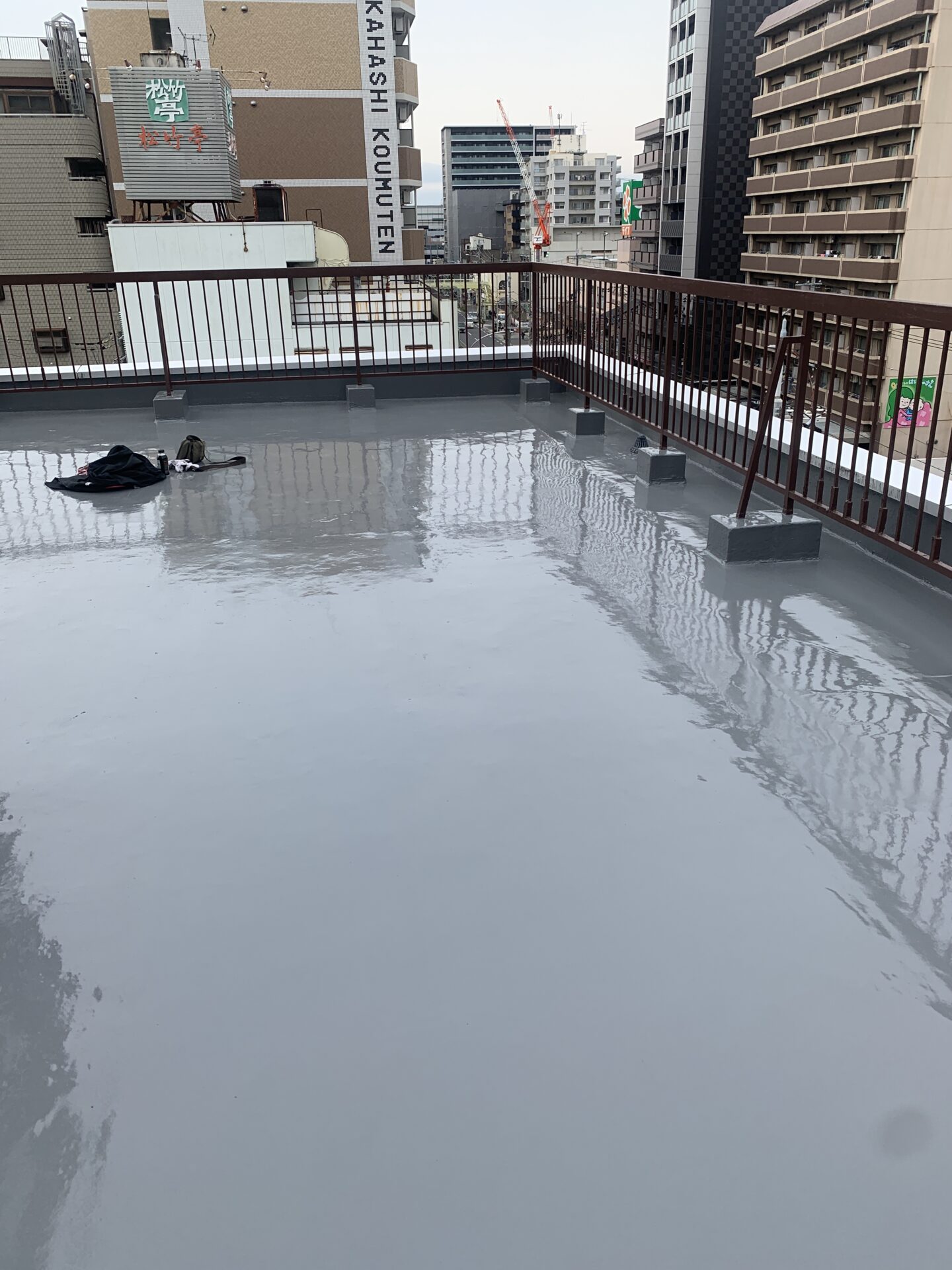 塔屋の防水工事完了