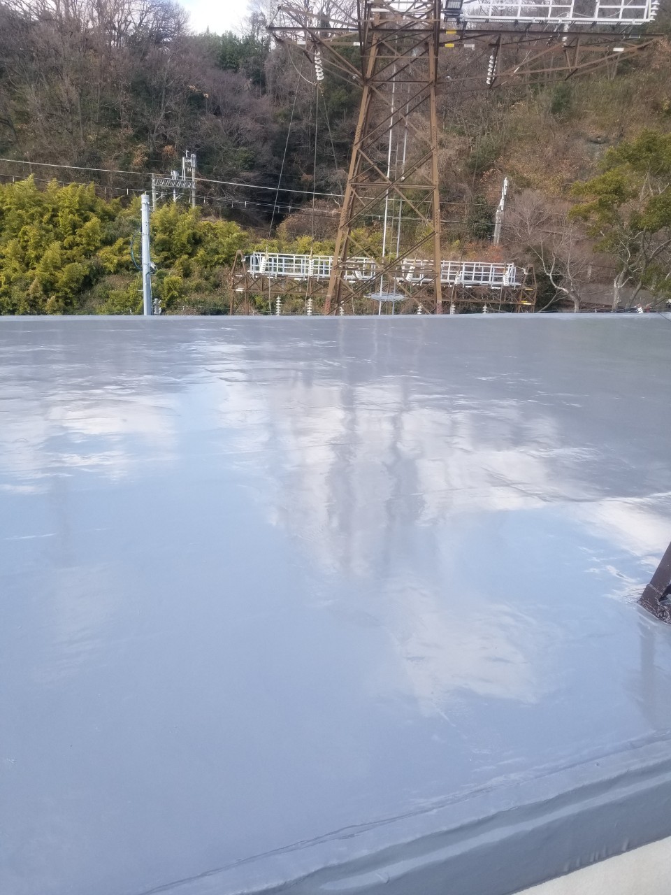 屋上ウレタン防水の完了写真